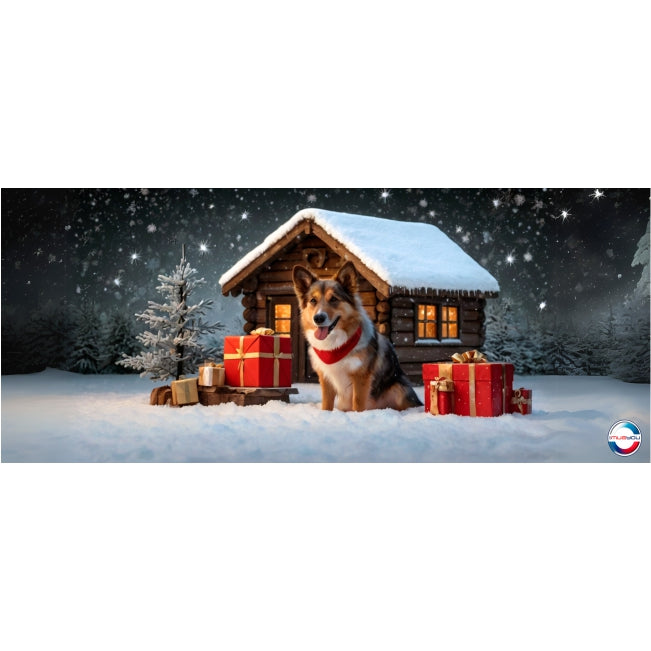 Navidad - 005a Perro / MUG 11oz con impresión envolvente