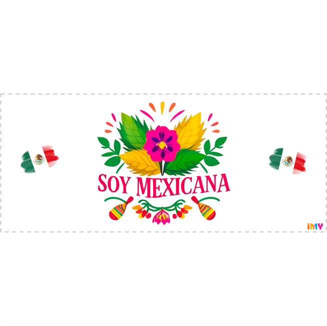 Phrases mexicaines - Soy Mexicana - 078 / MUG 11oz avec imprimé enveloppant