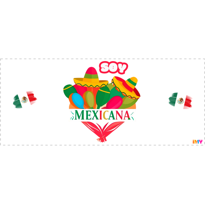 Phrases mexicaines - Soy Mexicana - 079 / MUG 11oz avec imprimé enveloppant