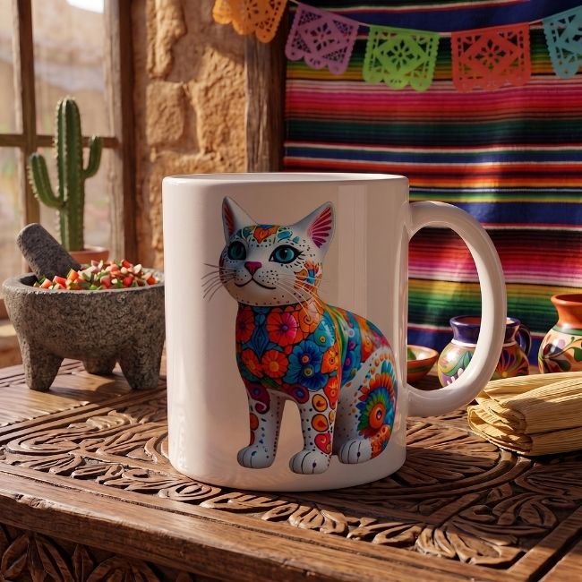 Alebrije Gato - 011 / MUG 11oz con impresión envolvente