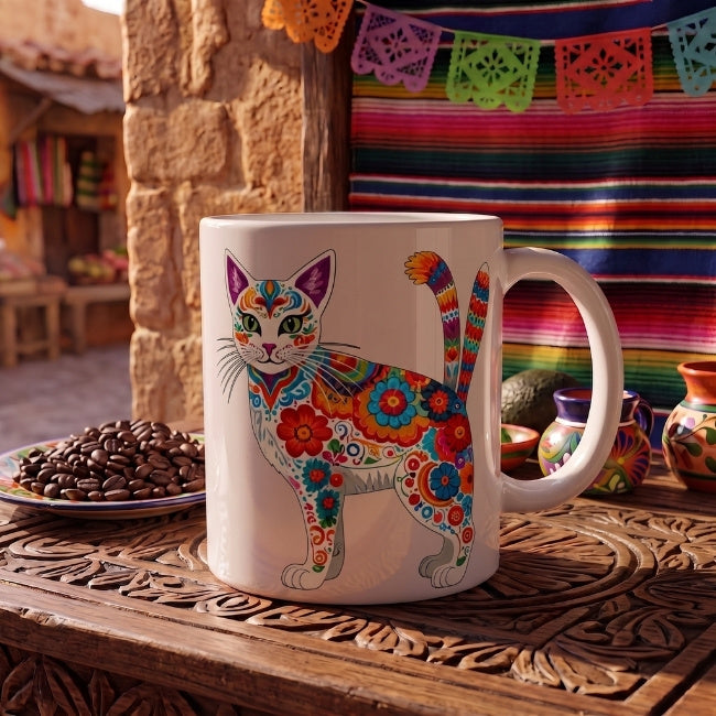 Alebrije Gato - 003 / MUG 11oz con impresión envolvente