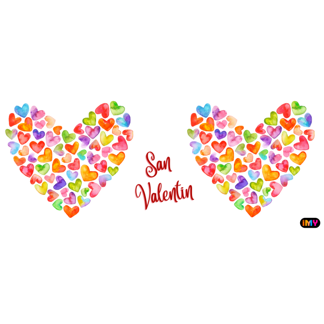 Amor Corazones - 006 / MUG 11oz con impresión envolvente