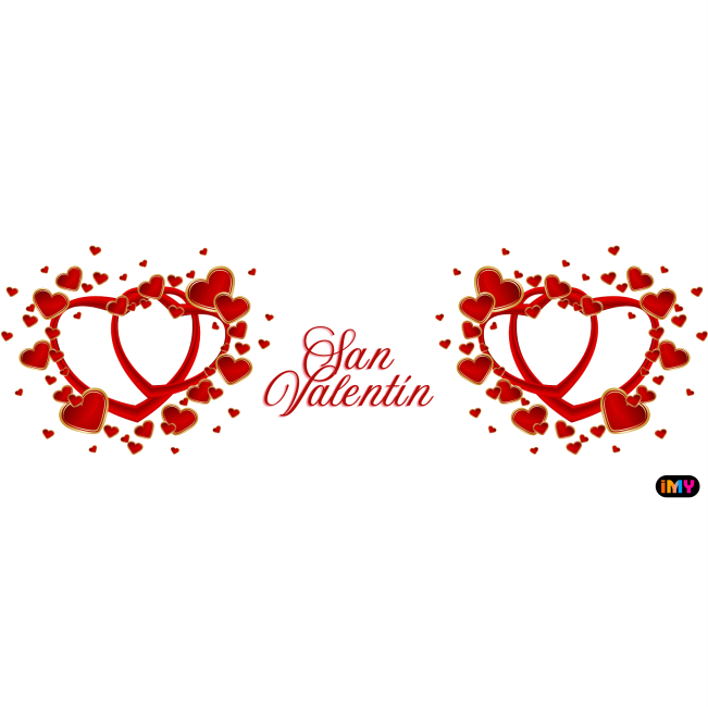 Amor Corazones - 009 / MUG 11oz con impresión envolvente