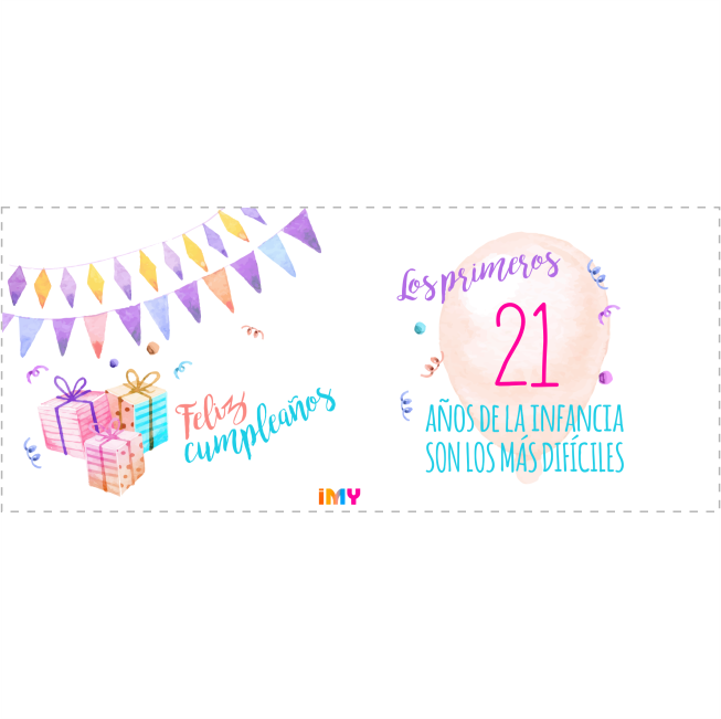 Cumpleaños - 017-21 / MUG 11oz con impresión envolvente