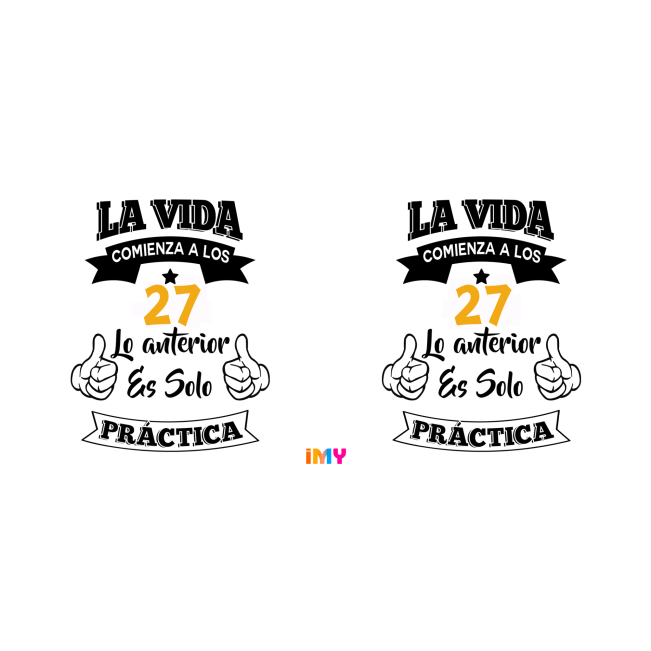 Cumpleaños - 032-27 / MUG 11oz con impresión doble