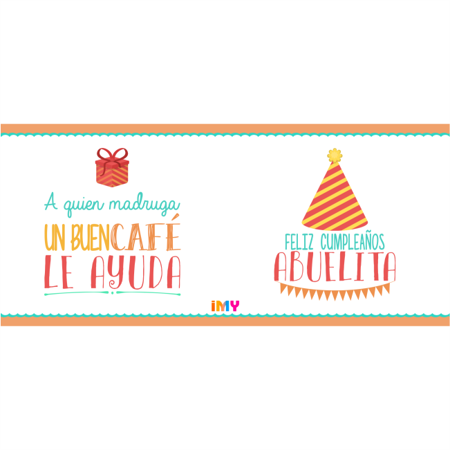 Cumpleaños - 044 / MUG 11oz con impresión envolvente