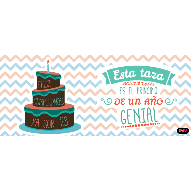 Cumpleaños - 045-23 / MUG 11oz con impresión envolvente