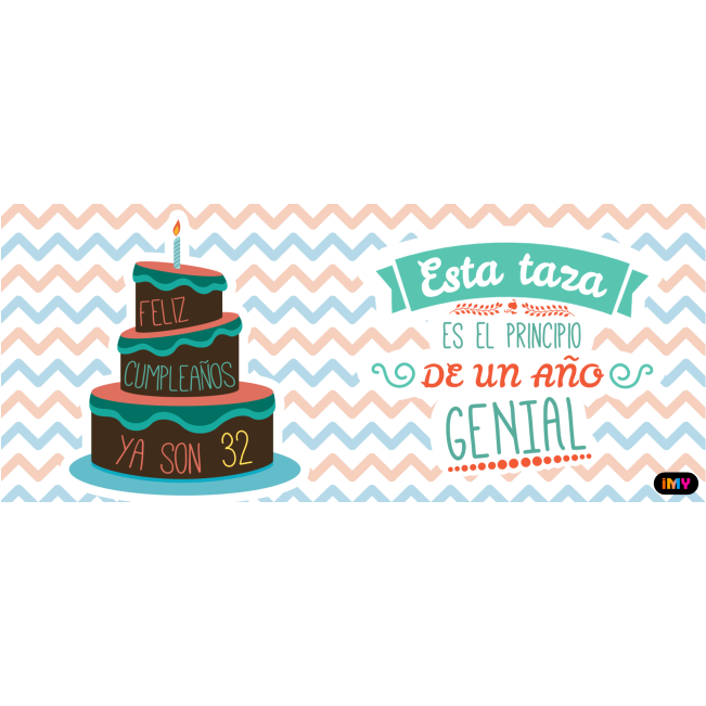 Cumpleaños - 045-32 / MUG 11oz con impresión envolvente