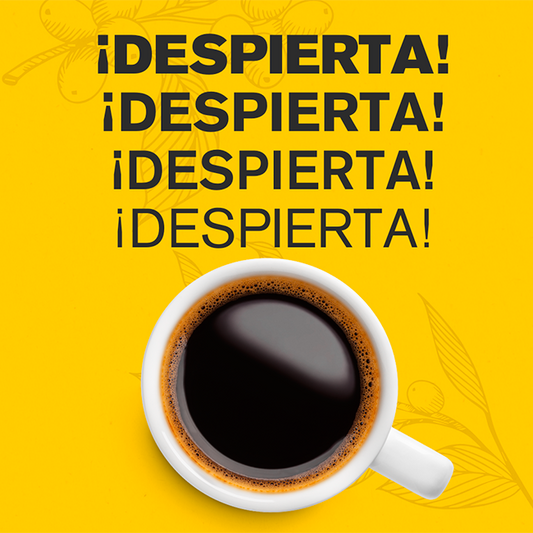 Frases de café - Despierta - 004 / MUG 11oz con impresión envolvente