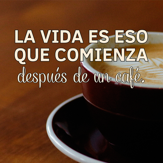 Frases de café - La vida - 006 / MUG 11oz con impresión envolvente