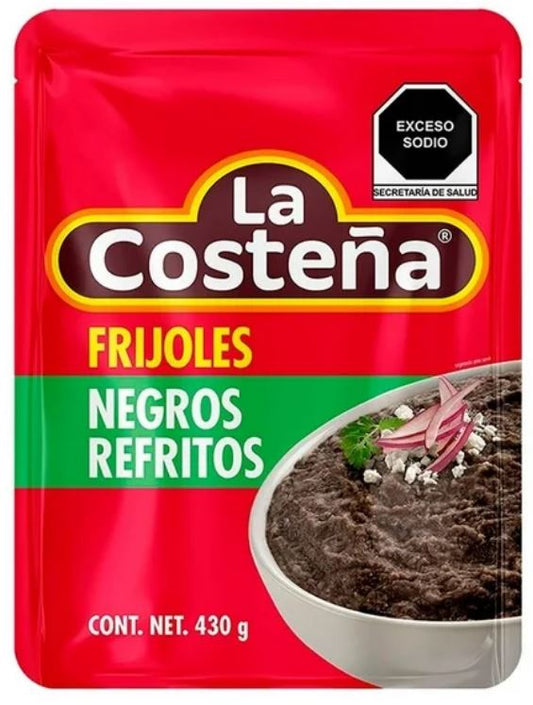 Frijoles Negros Refritos "La Costeña" – Pouch 430 g