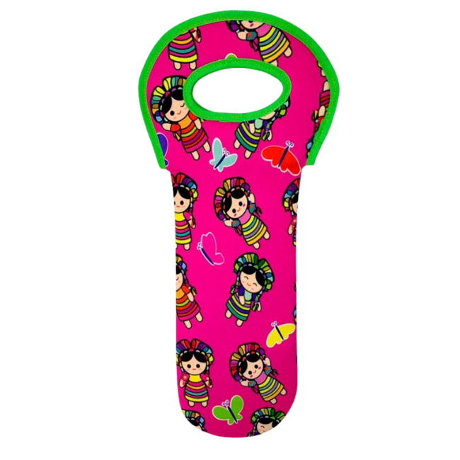 Premium Wine Tote – Pink Queretaro Rag Doll Edition