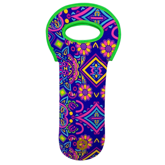 Porta Vinos Térmico - Arte Huichol Morado