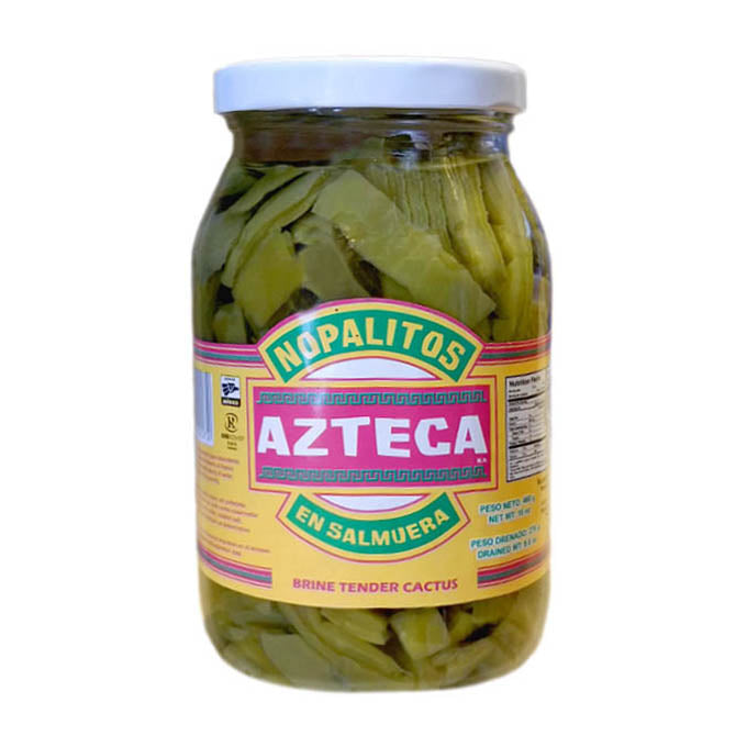 Nopalitos en tiras Azteca 460 gr (frasco)