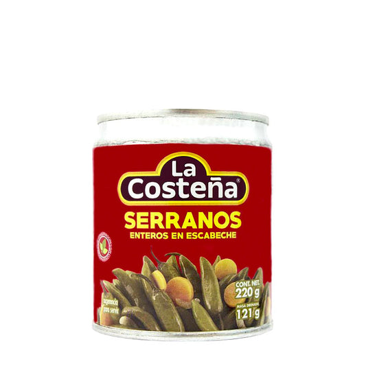 Chiles Serranos Enteros "La Costeña" 220 g
