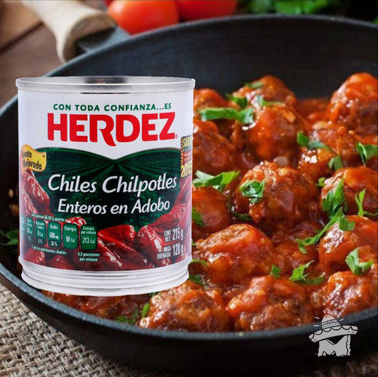 Chiles Chipotles Adobados "Herdez" 198 g (lata)