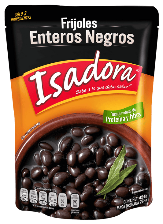 Frijoles Negros Enteros “Isadora” 454 g (Pouch)