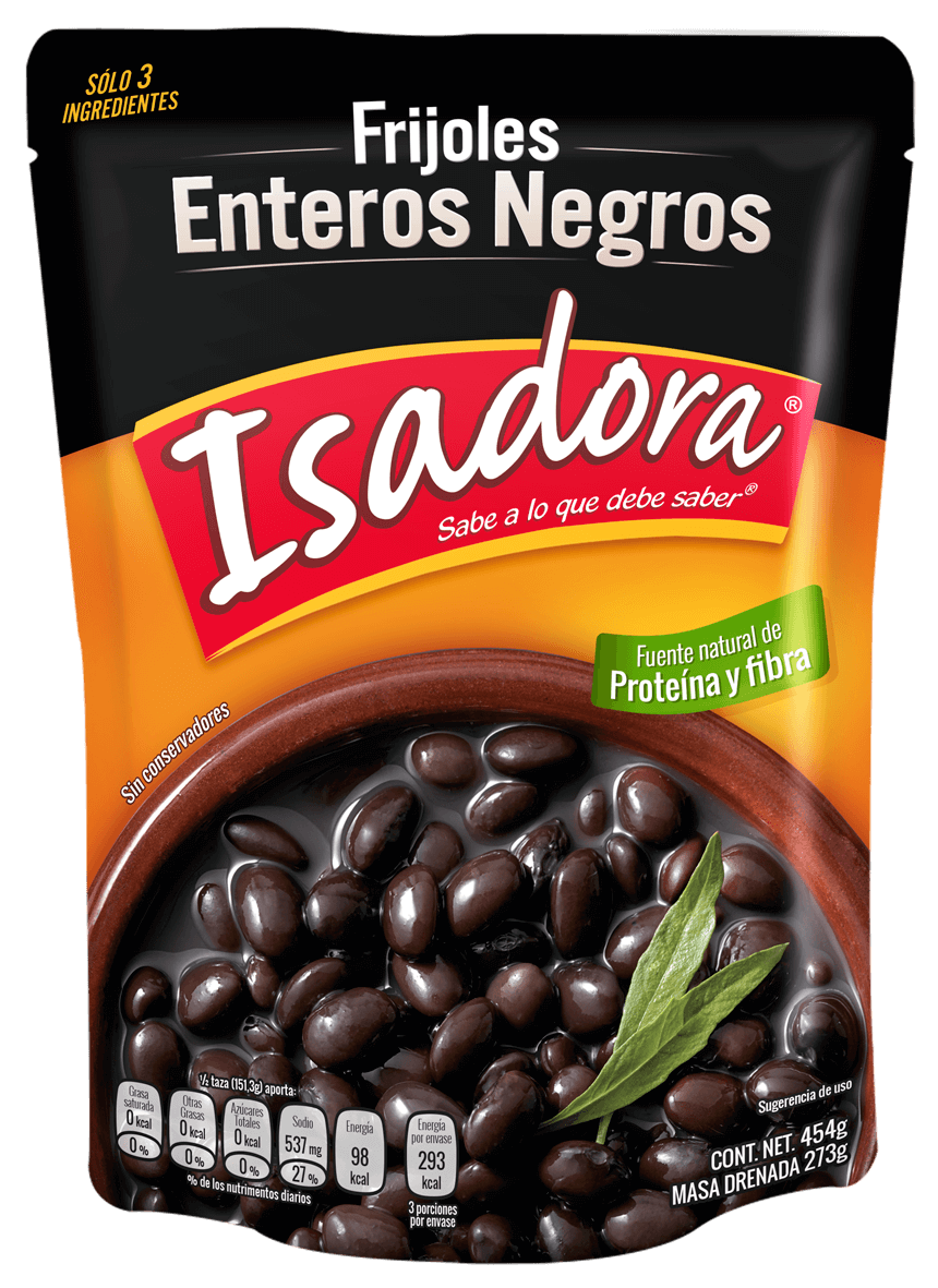 Frijoles Negros Enteros “Isadora” 454 g (Pouch)
