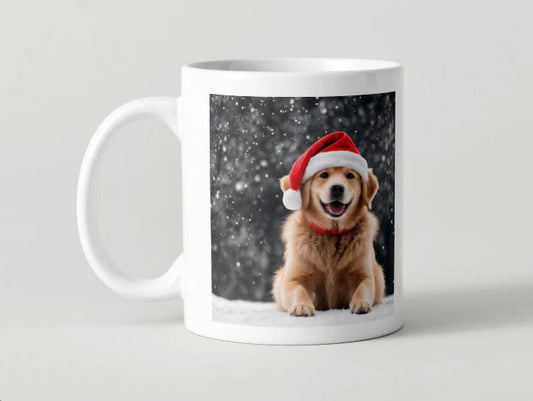 Navidad - 005c Perro / MUG 11oz con impresión envolvente