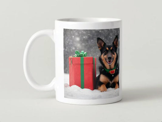 Navidad - 005d Perro / MUG 11oz con impresión envolvente