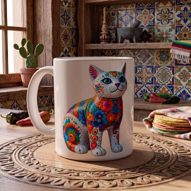 Alebrije Gato - 011 / MUG 11oz con impresión envolvente