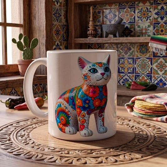 Alebrije Gato - 011 / MUG 11oz con impresión envolvente