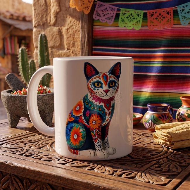Alebrije 012 - Chat / MUG 11oz avec imprimé enveloppant