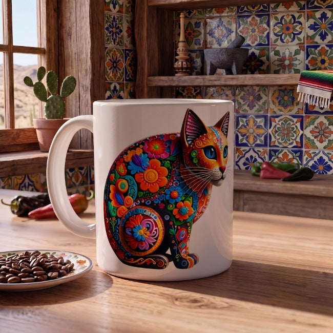 Alebrije Gato - 002 / MUG 11oz con impresión envolvente