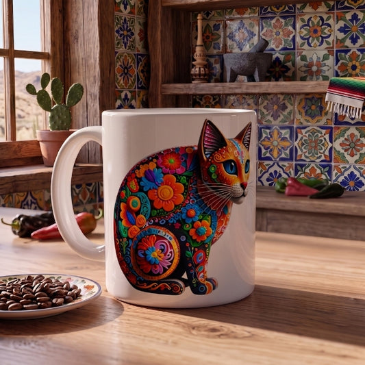 Alebrije Gato - 002 / MUG 11oz con impresión envolvente
