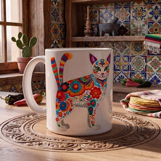 Alebrije Gato - 003 / MUG 11oz con impresión envolvente