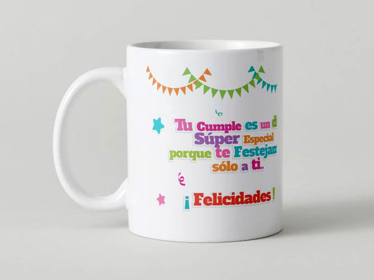 Cumpleaños - 028 / MUG 11oz con impresión envolvente
