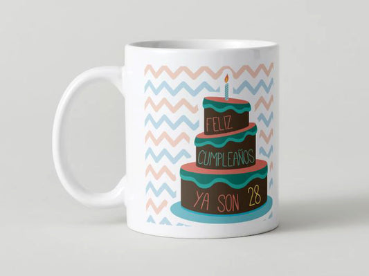 Cumpleaños - 045-28 / MUG 11oz con impresión envolvente