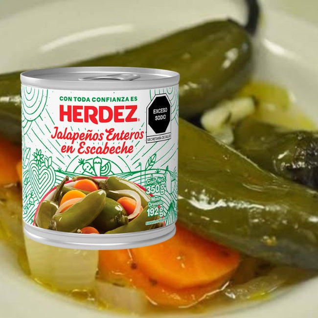 Chiles Jalapeños Enteros Herdez 350 g (lata)