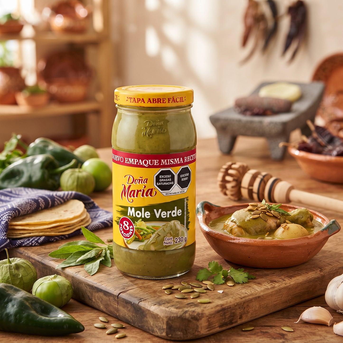Mole Vert Doña María 230 g - Verre