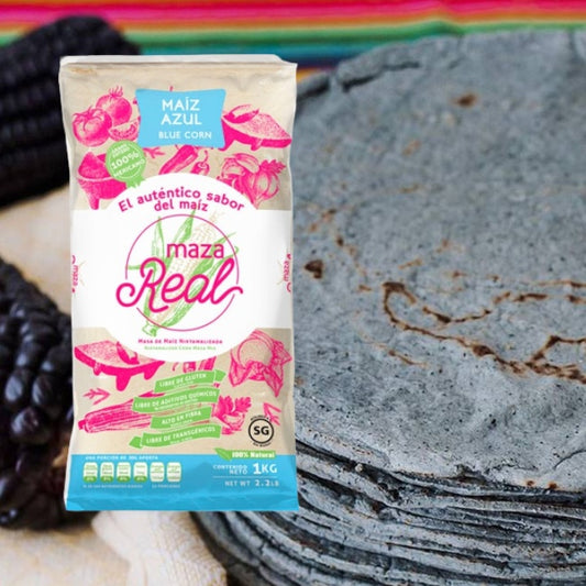 Harina de Maíz Azul Nixtamalizada "Maza Real" 1 kg
