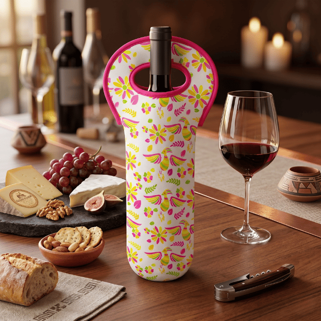 Porta Vinos Térmico - Quetzales Rosas