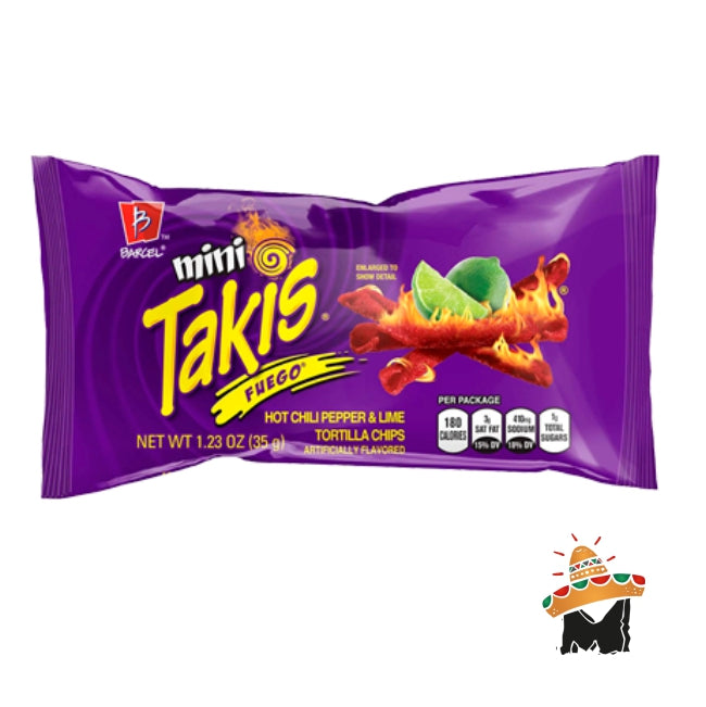 Mini Takis Fuego 35gr. / pack of 10 pieces.