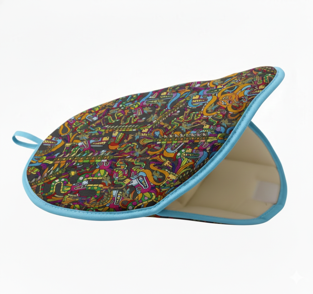 Round Insulated Tortilla Warmer - Snakes Gray (24cm-500g / 2 hours)
