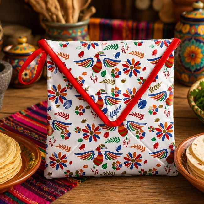 Chauffe-tortillas thermique, modèle Azteca-Blanc (21cmX21cm-500g / 2 heures)