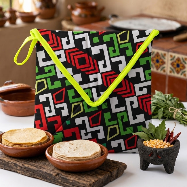 Chauffe-tortillas thermique - Motifs mexicains (21cmX21cm-500g / 2 heures)