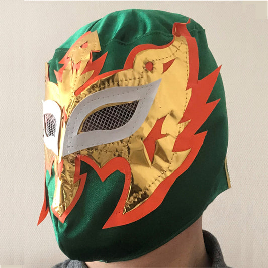 Mascara Luchador en tela color verde