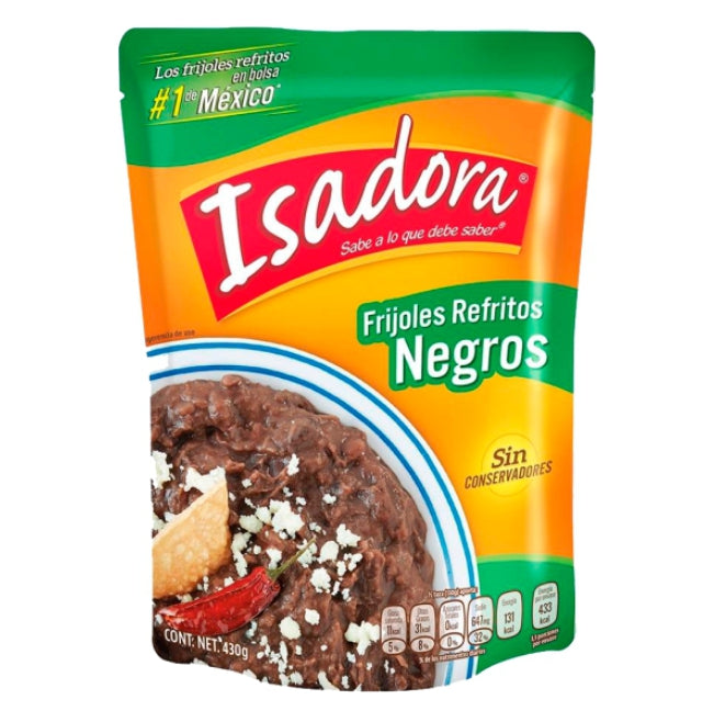 Frijoles Negros Refritos “Isadora” 430 g (Pouch)