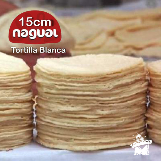 Tortilla de Maíz Blanco "Nagual" 15 cm - 20 uds / 500 gr.