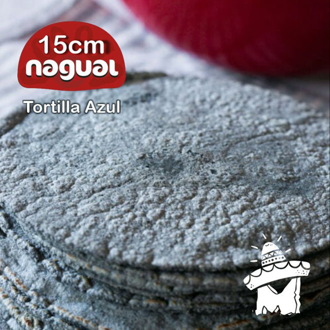 Tortilla de Maíz Azul "Nagual" 15 cm - 20 uds / 500 gr