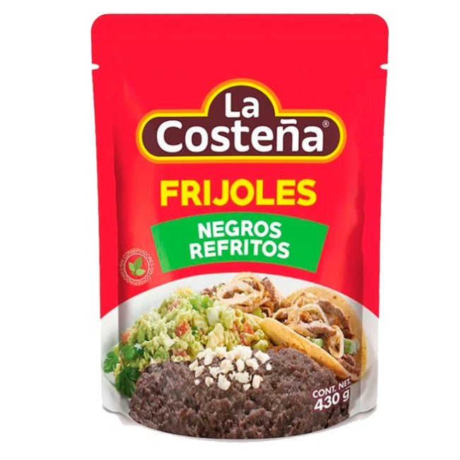 Frijoles Negros Refritos "La Costeña" – Pouch 430 g